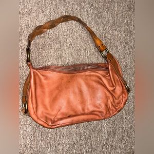 Brown leather Fossil shoulder bag